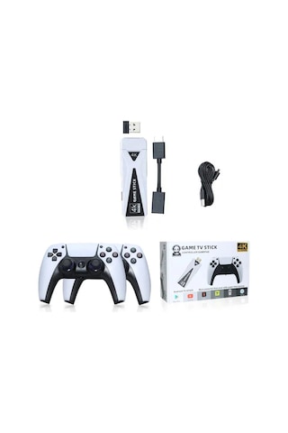 Winex 4K Android TV 10000 Oyun 6 GB Stick Retro Oyun Konsou Beyaz