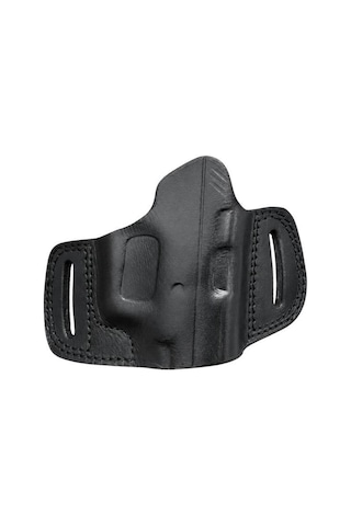 Dayanıklı Aksesuar Fonksiyonel Parça Dis Mekan Single Sword Deri Yarım Kılıf 9 Mm Siyah