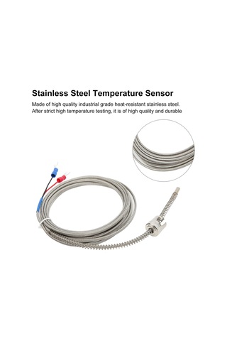 Dianziye K Tipi Termokuplak, 0-600 C Sıcaklık Ölçümü, Dayanıklı Paslanmaz Çelik, Anti-parazit, 3 Metre, Petrokimya-metalurji Endüstrisi Uygulamaları