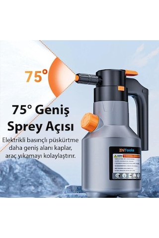 Zhltools 2l Yüksek Basınçlı Şarjlı Köpük Makinası Oto Yıkama Pompası Köpük Püskürtücü