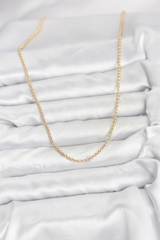 Cm 14k Gold Renk Halka Model 60 Cm Kadın Kolye Çok Renkli