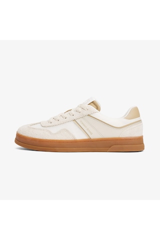 Tommy Hilfiger Greenwich Mix Media Kadın Bej Sneaker En0en02730 Bej