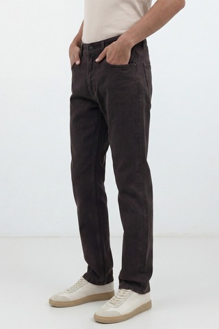 Antioch Tapered Fit Erkek Jean Koyu Kahve