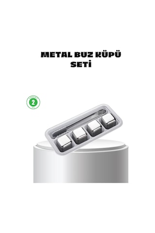 Mey Najmaddin Paslanmaz Çelik Metal Buz Küpü Seti Sulandırmadan Soğutma Ve Klips Dahil Najmaddin Renkli