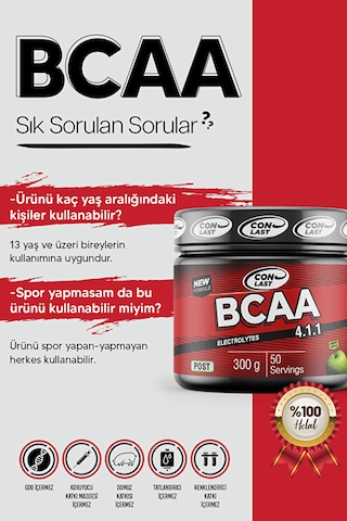Bcaa 300 Gr / Arginine 120 Gr / Glutamine 120 Gr Yeşil Elma