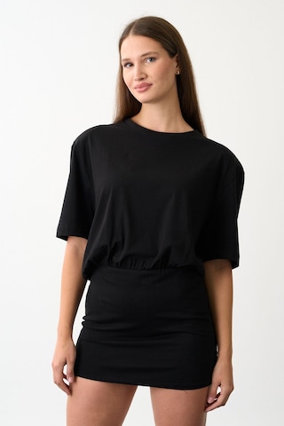 Alexandergardi Omuzları Vatkalı Mini Elbise siyah