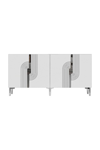 Ka1516 Meyra Konsol Ve Tv Sehpası 150cm Beyaz-silver