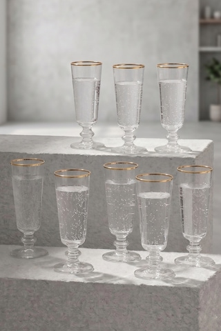 Pure Altın Yaldızlı İthal 8'li Kahve Yanı Bardağı Seti 180 Cc Çok Renkli Pure Altın Yaldızlı İthal 8'li Kahve Yanı Bardağı Seti 180 Cc Çok Renkli