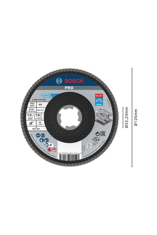 Profesyonel Açılı Yelpaze Zımpara Diski Best Metal, X-lock, X571, Ø125 Mm, Granülasyon K120
