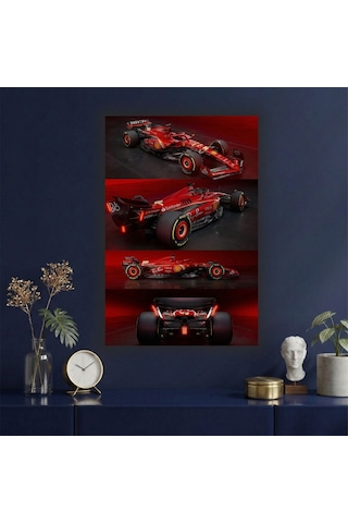 Formula 1 Motors Temalı Dekoratif Cam Tablo -19