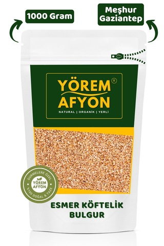 Yörem Afyon Meşhur Gaziantep Yeni Mahsul Organik Tarım Esmer Köftelik & Çiğköftelik Bulgur 1000gr.