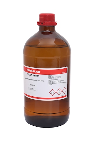 Kimyalab orto- Fosforik Asit 85% 2,5L Cam Şişe ortho-Phosphoric