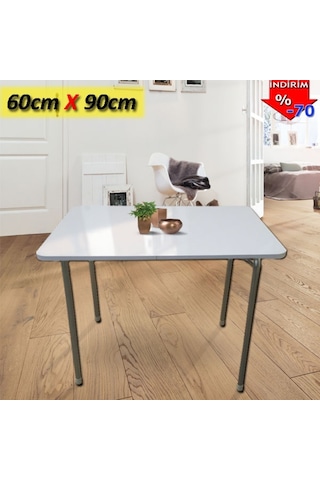 Depolife 60X90 Cm Katlanır Çalışma Masası Yemek Masası Mutfak Masası Beyaz