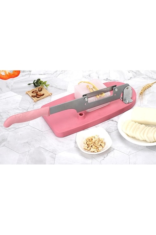 Homyl Dondurulmuş Et Hafif Için Masa Dilimleyici Gıda Kesici Pembe