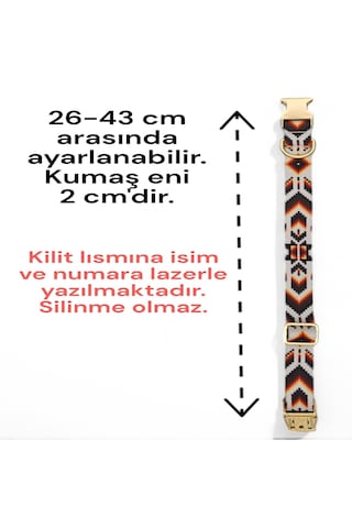 Caramelos Köpek Tasması-küçük Irk Ve Orta Irk İsimli Tasma 6 Altın Kahverengi