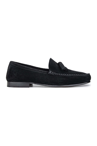 D.leporı Erkek Hakiki Deri Siyah Süet Loafer Ayakkabı 1018 06 Erk Ayk Y24 Nero Suede Çok Renkli