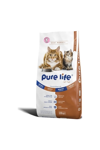 Pure Life Kısırlaştırılmış Tavuklu Yetişkin Kedi Maması 15 KG