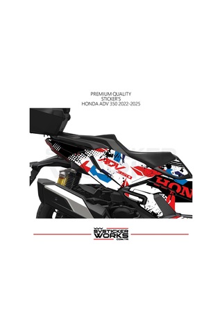 Honda Adv350 Kaplama Motosiklet Sticker Design Etiket Modeli V2