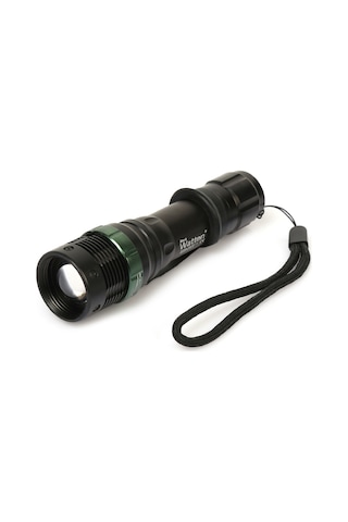 Q5 LED Güçlü Pilli EL Feneri Watton Wt-267 Siyah - Turuncu