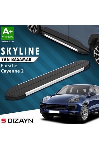 S-dizayn Porsche Cayenne 2 Skyline Aluminyum Yan Basamak 193 Cm 2011-2017 A+ Kalite