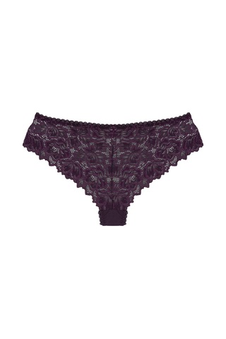 Magic Form 762 Önü Kumaş Arkası Dantel Brazil Külot - Mürdüm Mürdüm