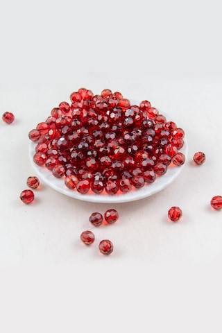 10 Mm Güzel Bordo Akrilik Boncuk Aksesuar Takı Malzemesi 25 Gram
