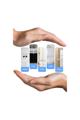 Kidkid Çekmece Dolap Kilidi Plastik Çocuk Kilidi 5 Adet Beyaz