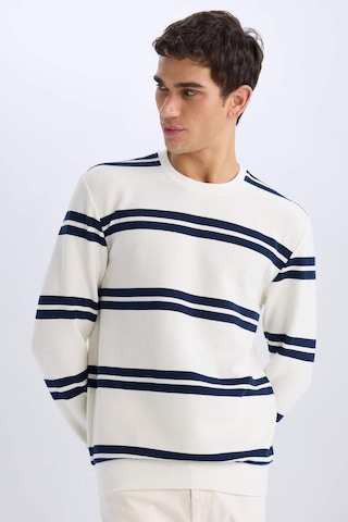 DeFacto Regular Fit Bisiklet Yaka Dokulu Sweatshirt D7595AX25SPWT32