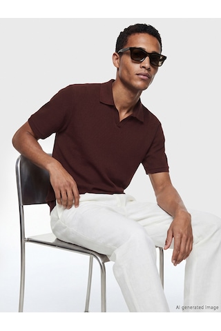 Lcw Vision Bordo Polo Yaka Erkek Tişört