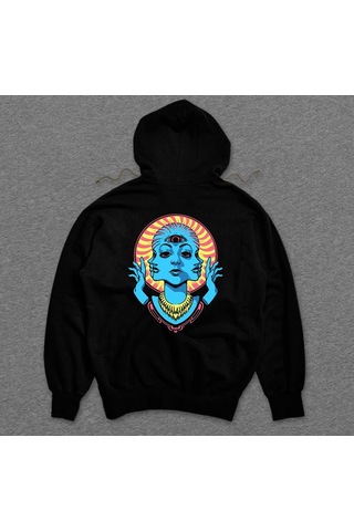 Yoga Ohm Meditasyon Üçüncü Göz Sweatshirt Unisex Kapüşonlu Hoodie 001