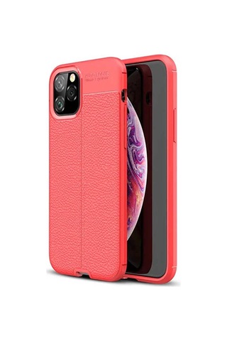 Apple Uyumlu iPhone 11 Pro Max Kılıf Zore Niss Silikon Kapak Kırmızı
