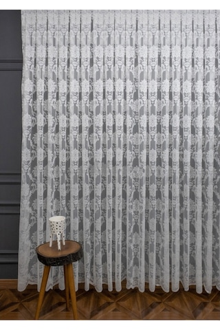 Evdepo Home Damask Kullanıma Hazır Tül Perde (546640431)