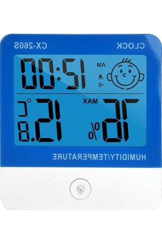 Ulzyvf Mini Termometre Higrometre: Geniş Lcd Ekranlı, Sıcaklık, Nem Ve Zaman Göstergeli Pratik Cihaz