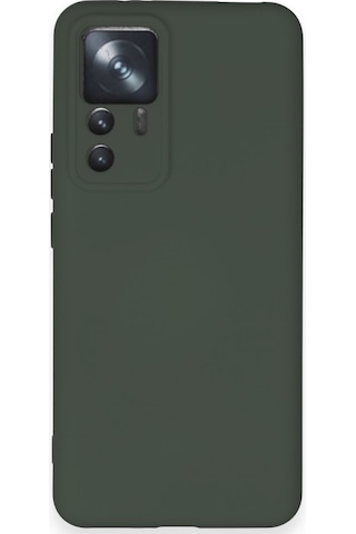 Xiaomi Mi 12t Pro İçi Kadife Kaplı Esnek Silikon Kapak Ryc/ Nano Lansman Koyu Yeşil