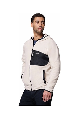 Columbia Fast Trek Overlay Hooded Full Zip Erkek Outdoor Polar Ceket 2135701278 Bej Bej