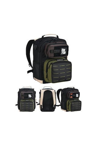 Fujin Proaji Back Pack Green Bej Balıkçı Sırt Çantası