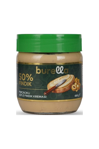 Burella Sütlü Fındık Kreması %50 Fındık Parçacıklı 400g