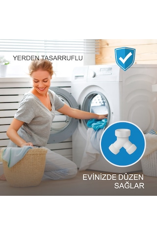 2 Adet Y Çatal Bağlantı Aparatı + Conta 3/4 İnç Girişli Çamaşır