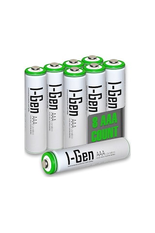 I-Gen B109 8 Adet AAA 900 Mah Şarj Edilebilir İnce Kalem Pil 1.2V Ni-MH Şarjlı Pil