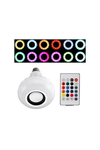 Ayt Ledx Al-spkr Kumandalı Bluetooth Hoparlörlü Ampul E27 500 Lümen Rgb Renkli Led Aydınlatma