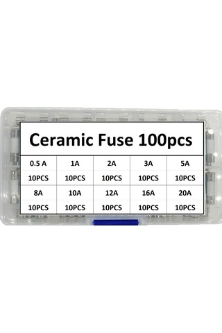 Yate10 5x20 Seramik Sigorta Seti 100x 10 Tür Kutulu