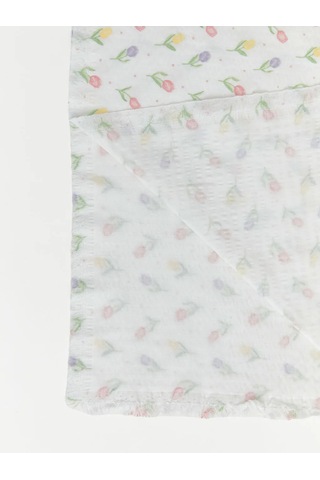 Karışık Çiçek Desenli Çift Kişilik Yatak Örtüsü 200x220 Cm Çok Renkli