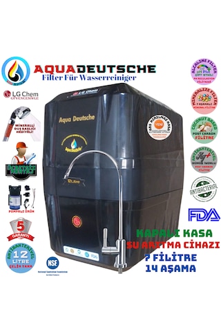 Pompalı Montaj Dahil 12 Lt. 7 Fil. 14 Aşama Su Arıtma Cihazı
