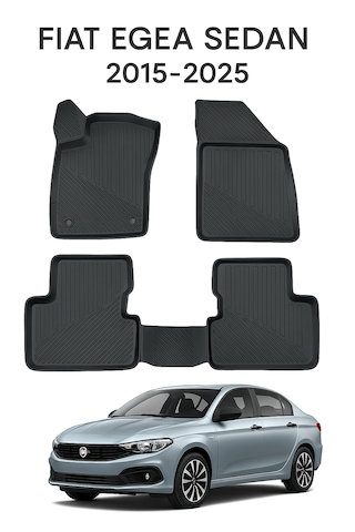 Fiat Egea Sedan 2015-2025 Uyumlu 3d Oto Paspas Premium