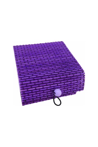 Doğal Bambu Takı Kutusu 9x9x5,5 Cm Midi Boy Dekoratif Çok Amaçlı Takı, Hediye Kutusu