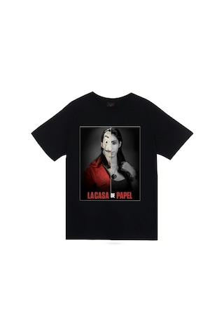 Baskılı -t-shirt SIYAH Siyah