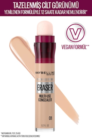 Maybelline New York Instant Eraser Kapatıcı 01 Light + Garnier Micellar Su