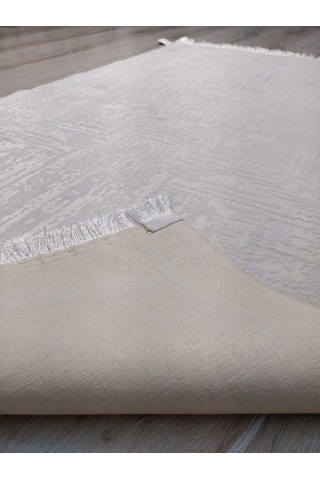 Eko Halı Sateen St08 Beyaz Ince Halı 80X150 Cm