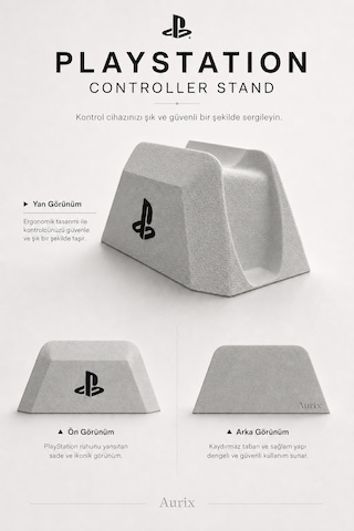 Playstation Dualsense Joystick Standı - Joystick Kol Tutucu Gri