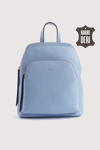 Hakiki Deri Kadın Sırt Çantası Açık Mavi Smr9209 Açık Mavi